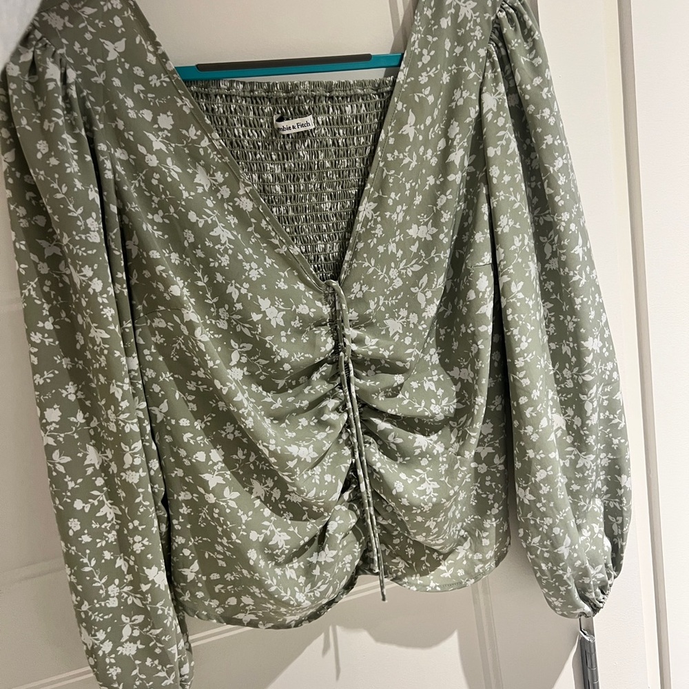Floral Ruched Blouse